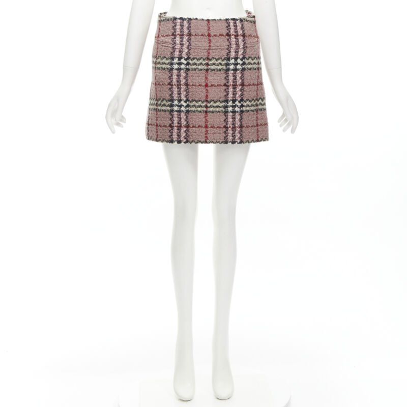 Burberry Tweed Mini Skirt - Image 11