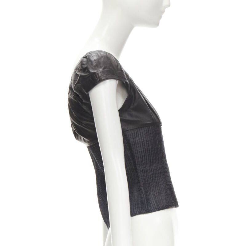 Gucci Leather Sheer Top - 4