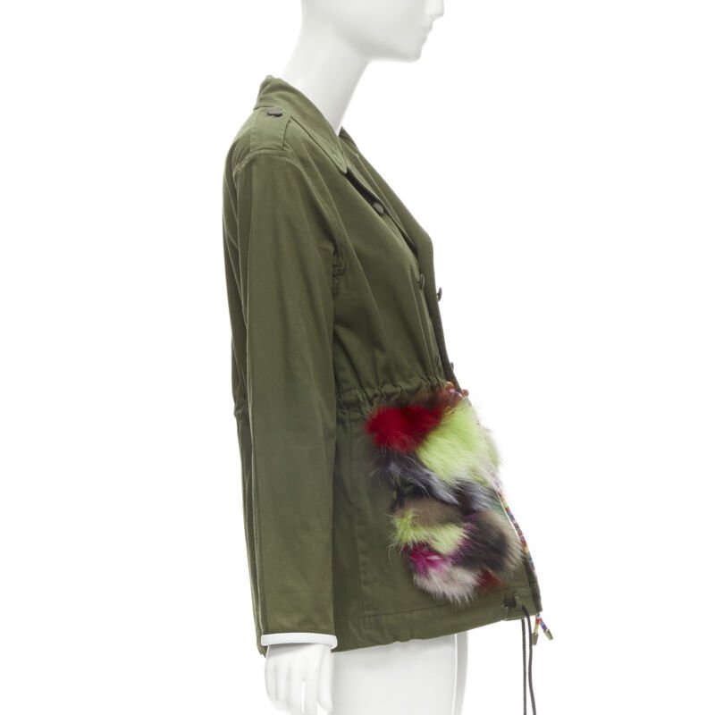 Harvey Faircloth Green Cotton Fur Jacket - Side view