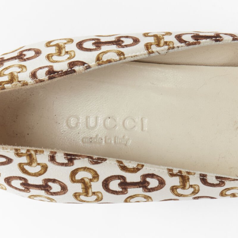 Gucci White Horsebit Pumps - Image 11
