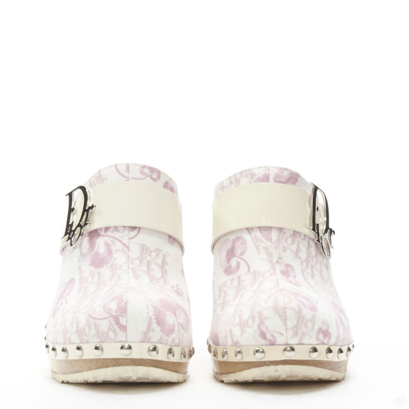 Christian Dior Monogram Wooden Clogs - Image 6
