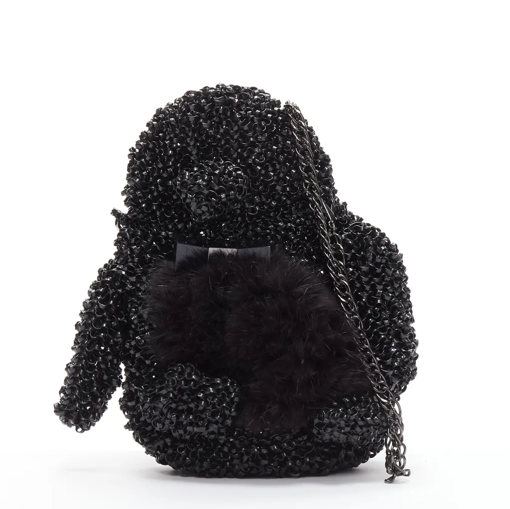 Anteprima Penguin Chain Bag Black Plastic Very good - Front View