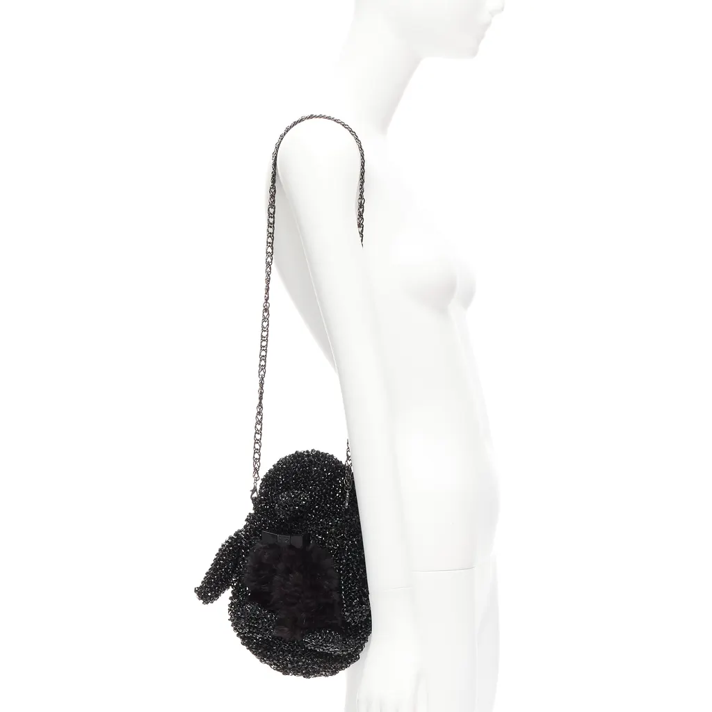 Anteprima Penguin Chain Bag Black Plastic Very good - Back View