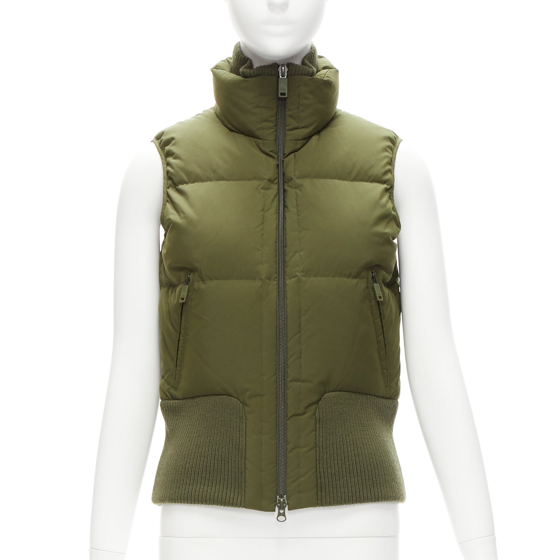 Y-3 Green Nylon Cropped Vest