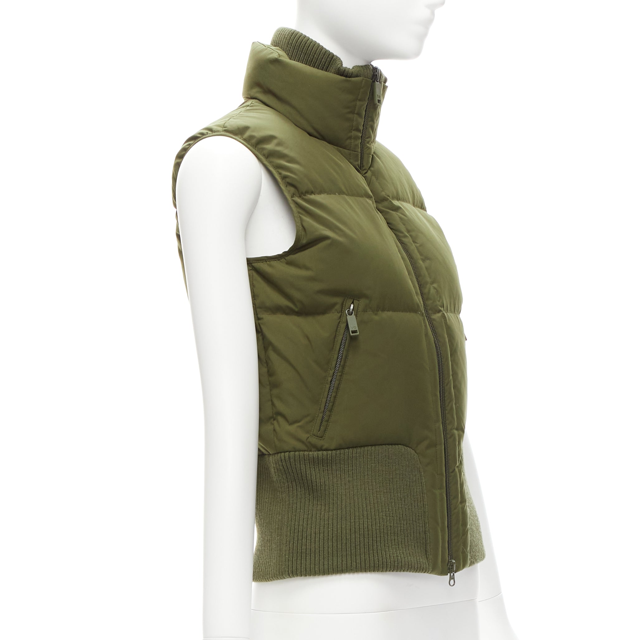Y-3 Green Nylon Cropped Vest - 4