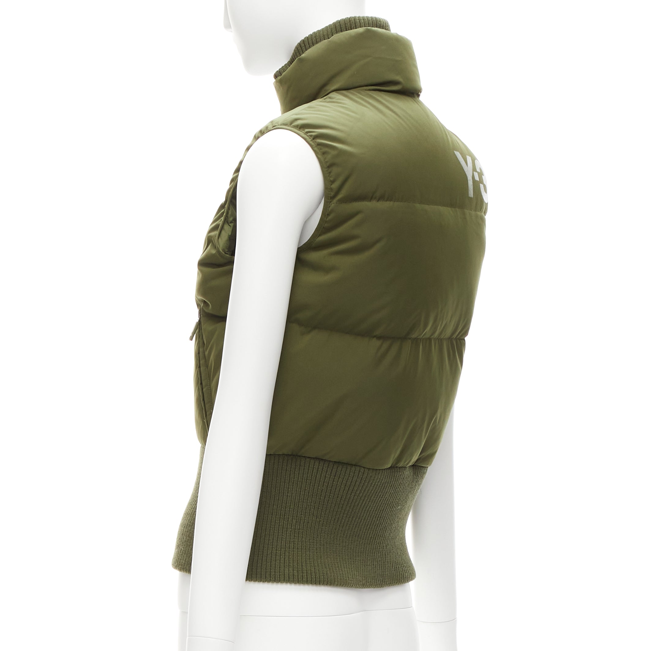 Y-3 Green Nylon Cropped Vest - Detail 2