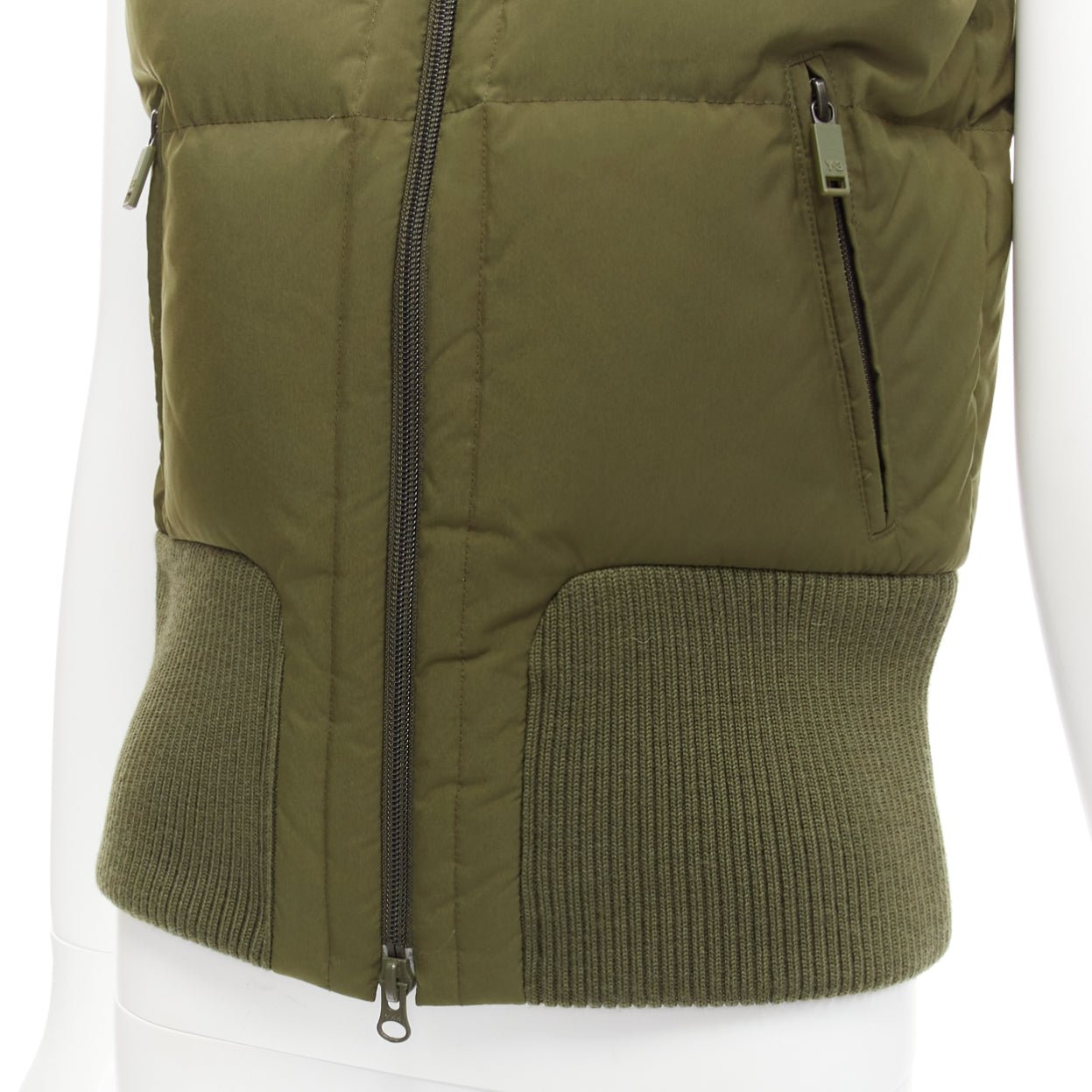 Y-3 Green Nylon Cropped Vest - Image 10