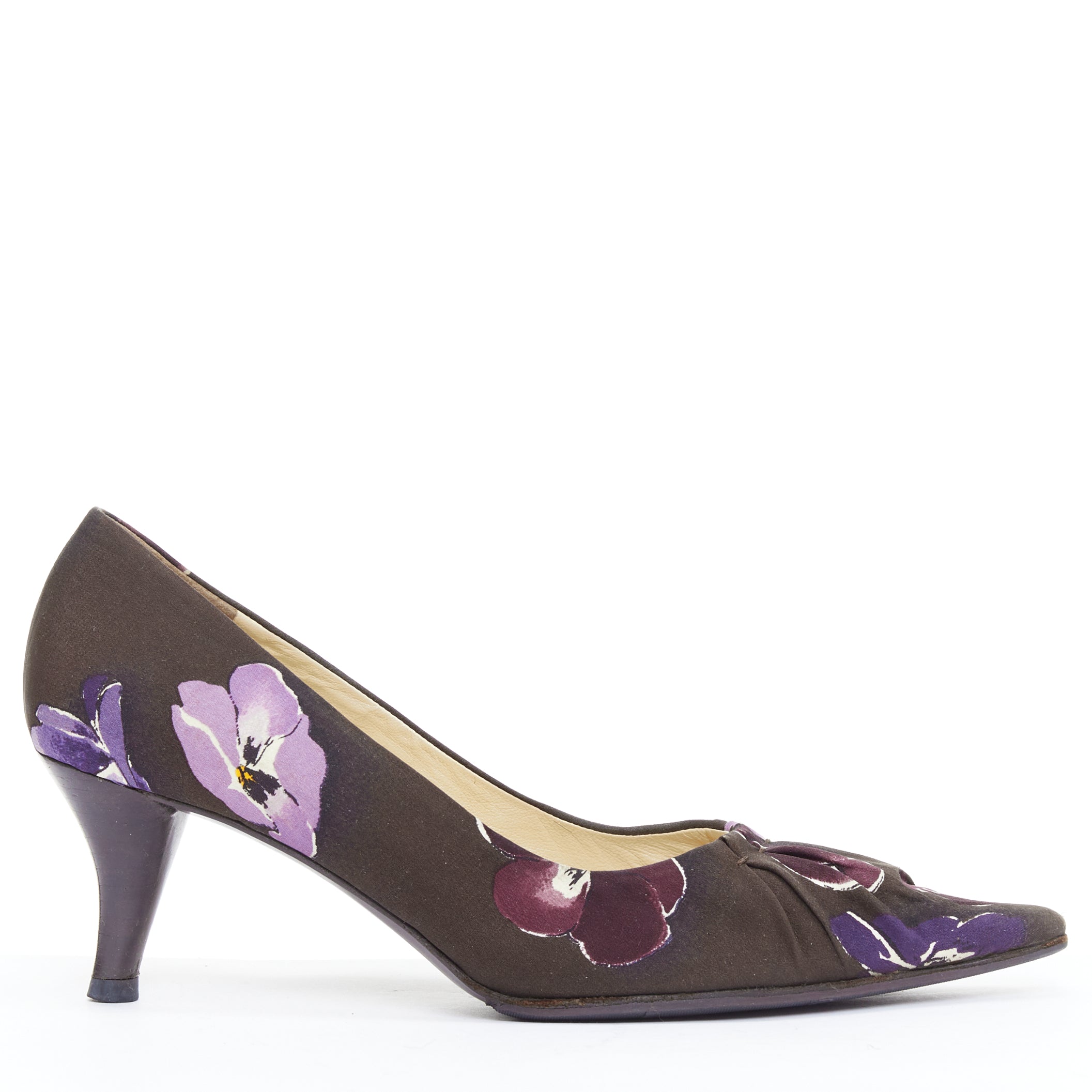 Prada Floral Kitten Pumps