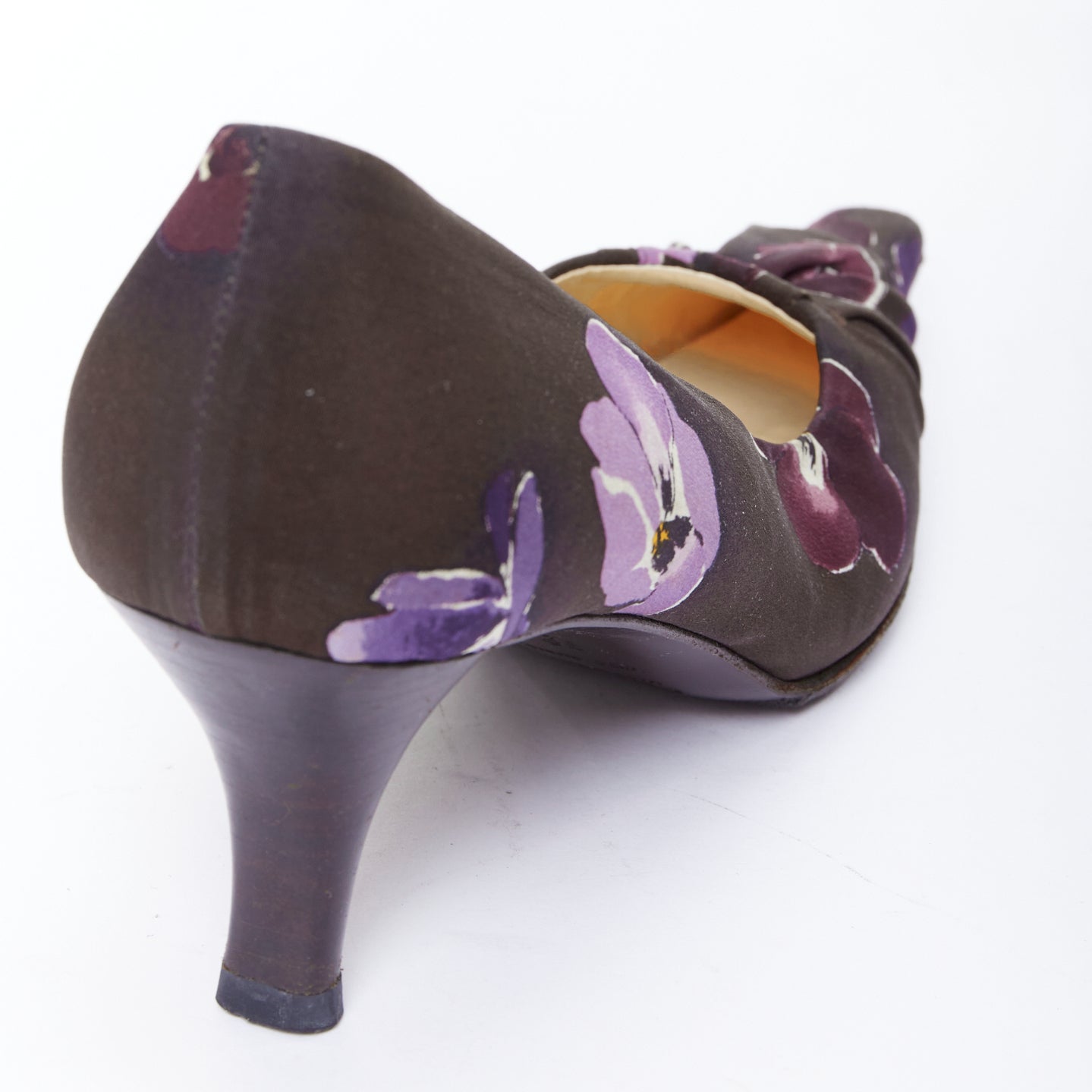 Prada Floral Kitten Pumps - Image 10