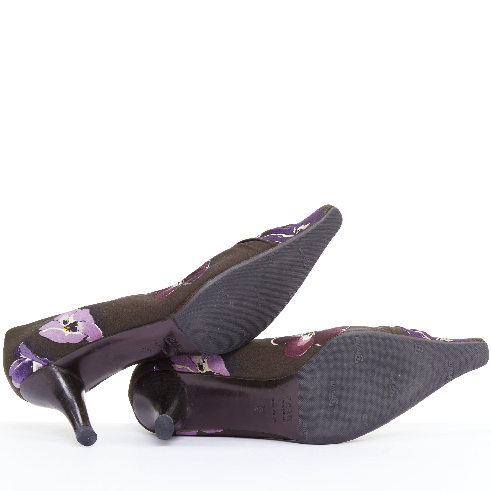 Prada Floral Kitten Pumps - Image 12