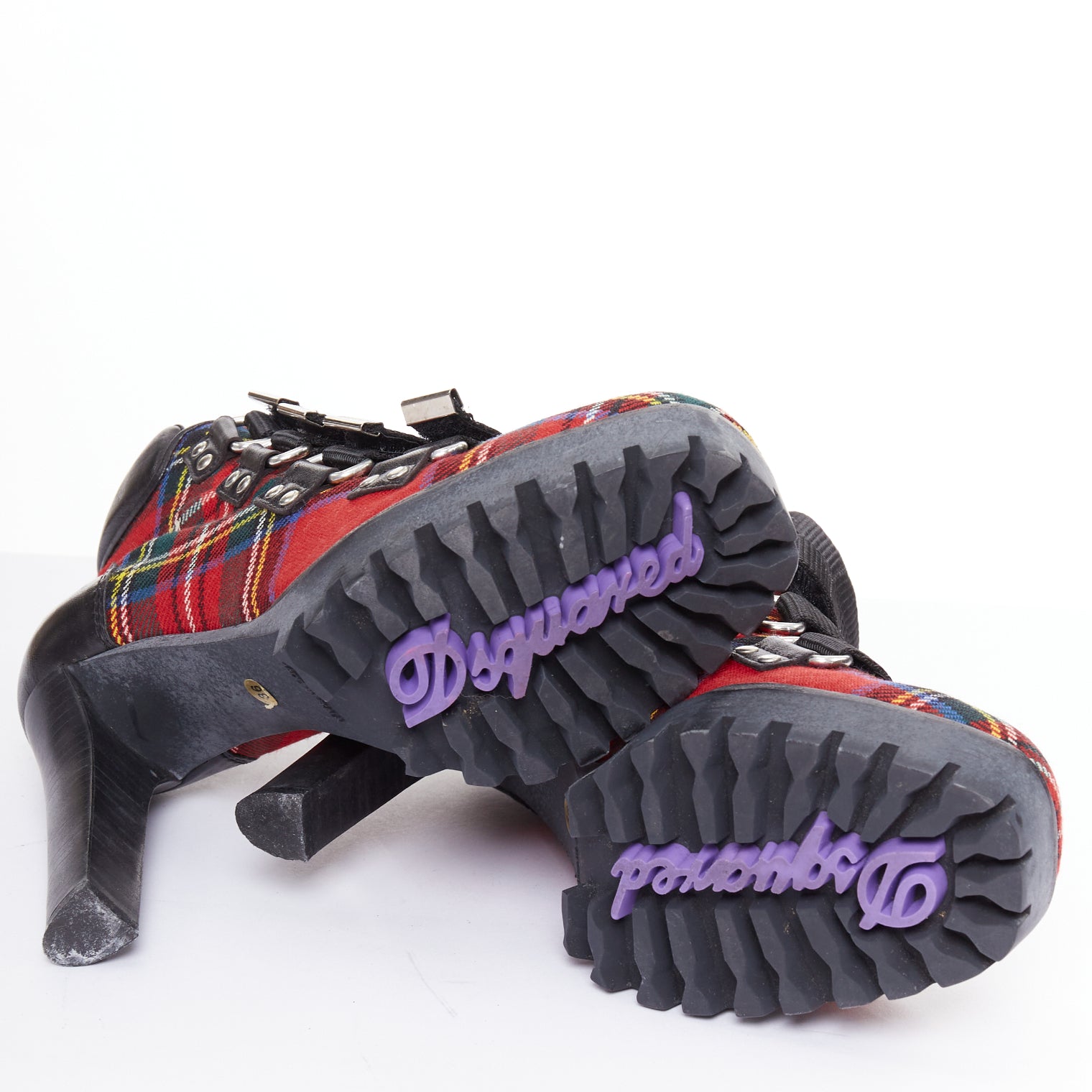 Dsquared2 Tartan Ankle Booties - Image 12