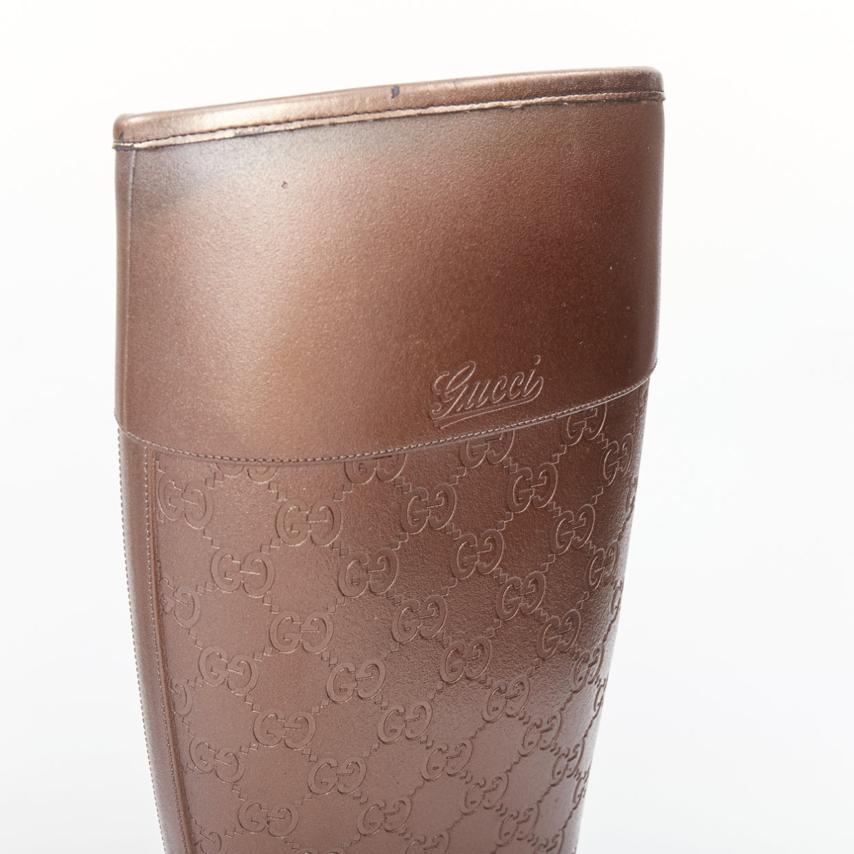 Gucci Crystal Heel Suede Boots - Detail 2