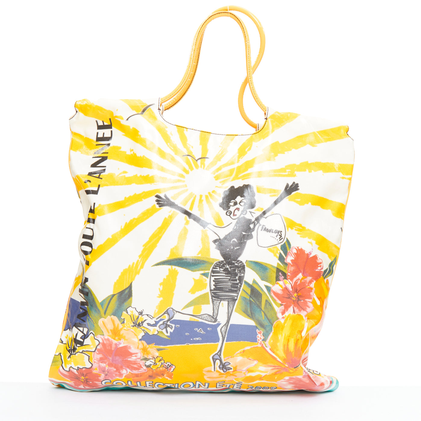 Lanvin Yellow Print Tote Bag