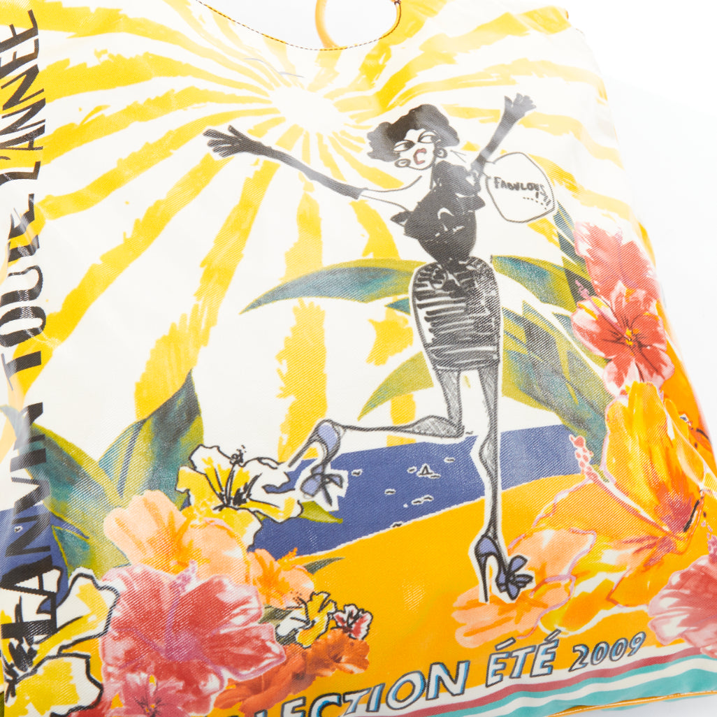 Lanvin Yellow Print Tote Bag - Detail 2