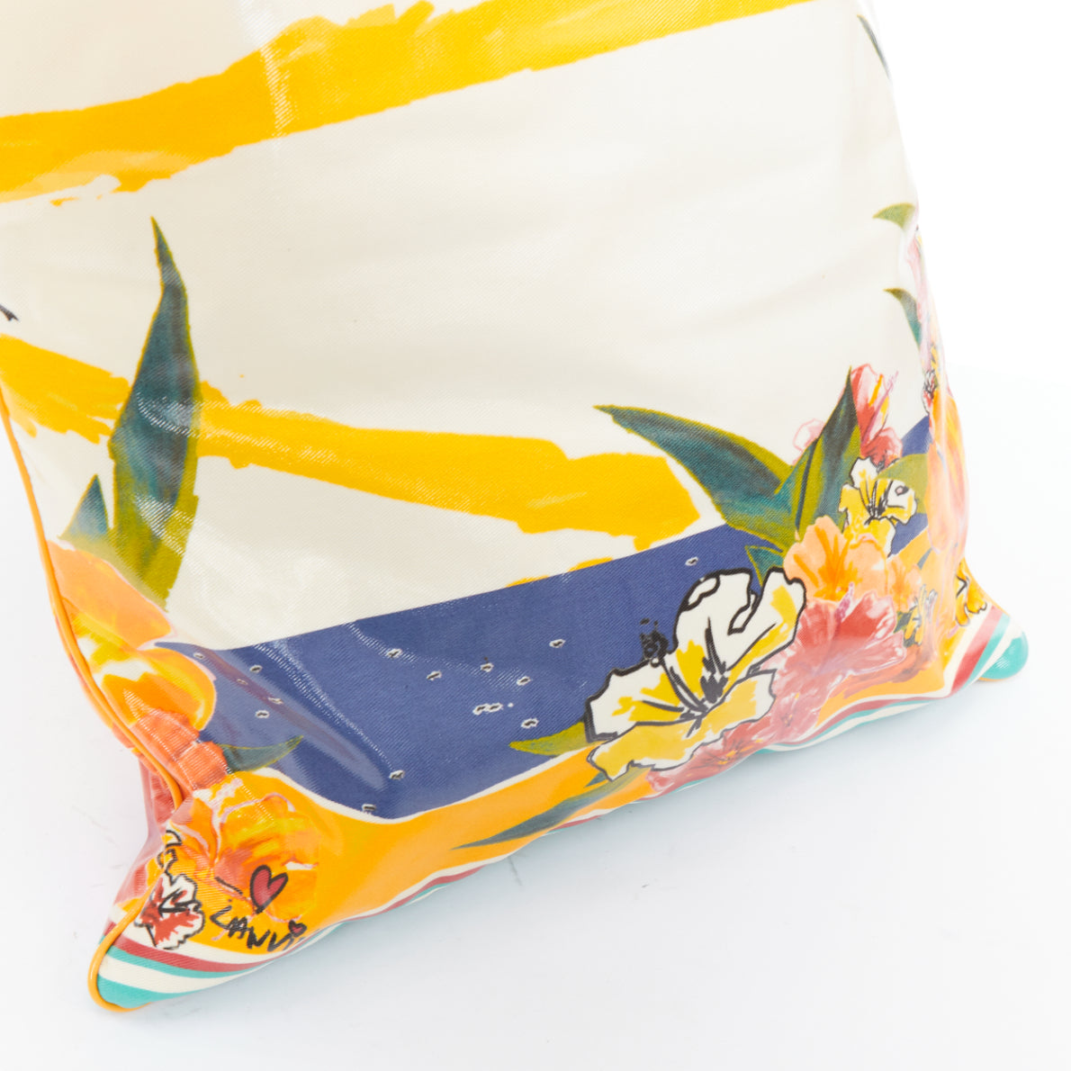 Lanvin Yellow Print Tote Bag - Image 10