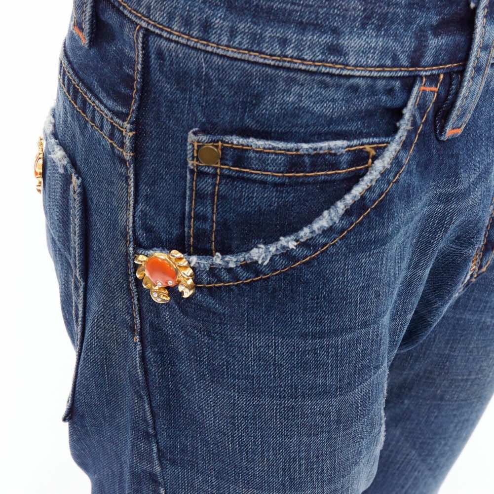 Dsquared2 Orange Cropped Jeans - Detail 2