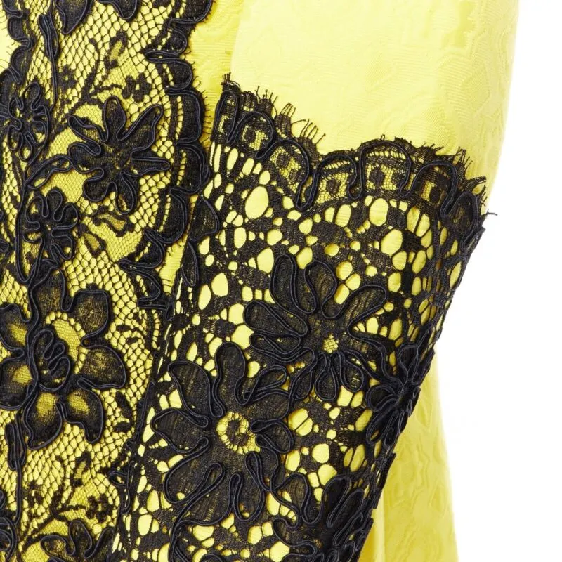 Christian Lacroix Floral Jacquard Jacket Yellow Cotton Very good - Back View