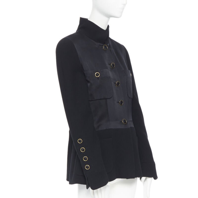 Chanel Black Silk Satin Jacket - Image 6
