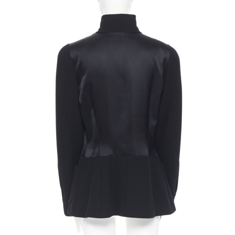 Chanel Black Silk Satin Jacket - Side view