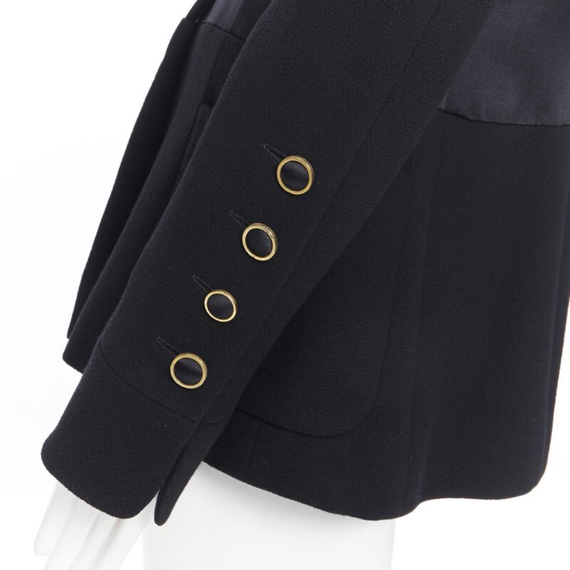 Chanel Black Silk Satin Jacket - Detail 2