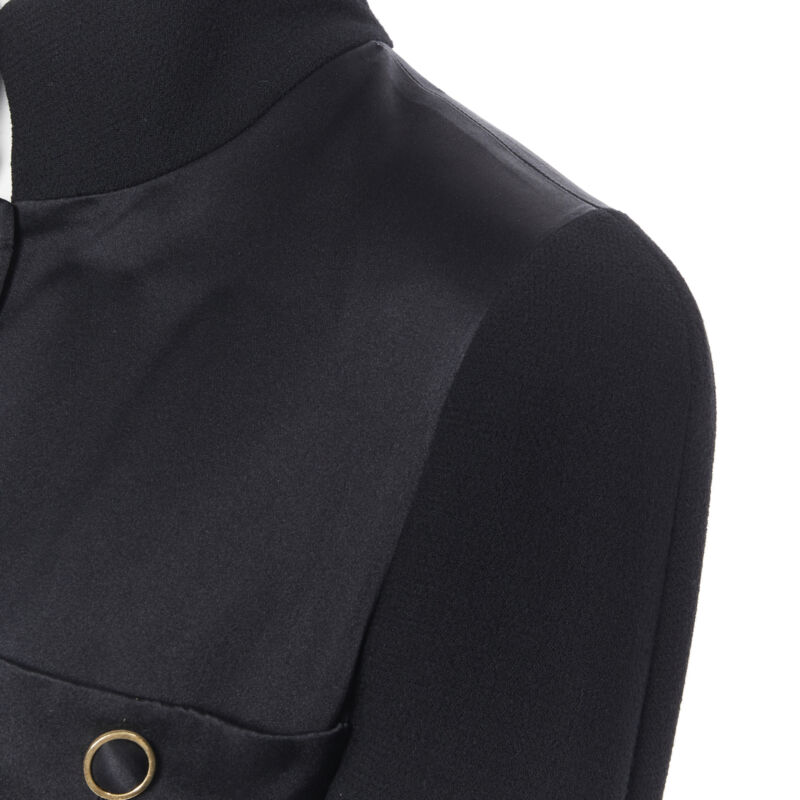 Chanel Black Silk Satin Jacket - Image 10