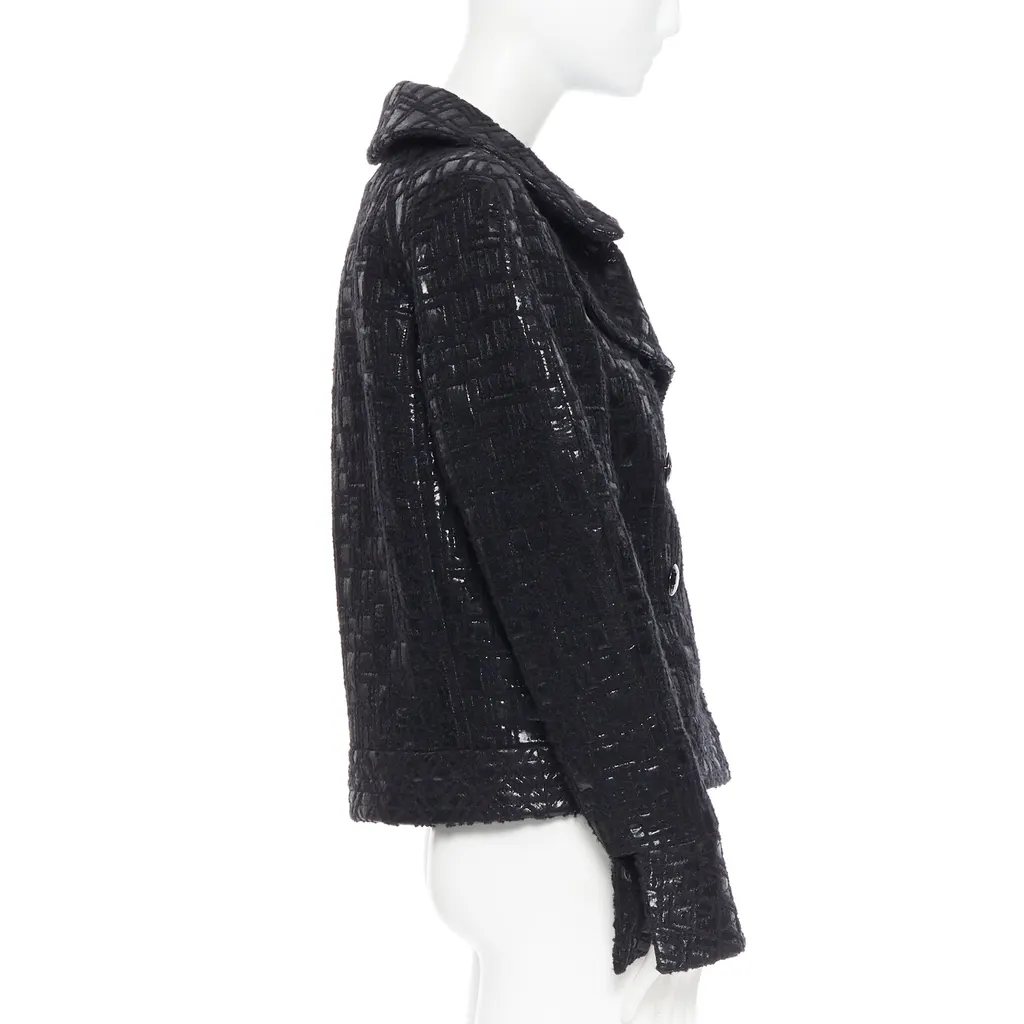 Chanel Cyber Tweed Jacket Black Tweed Never worn - Model View