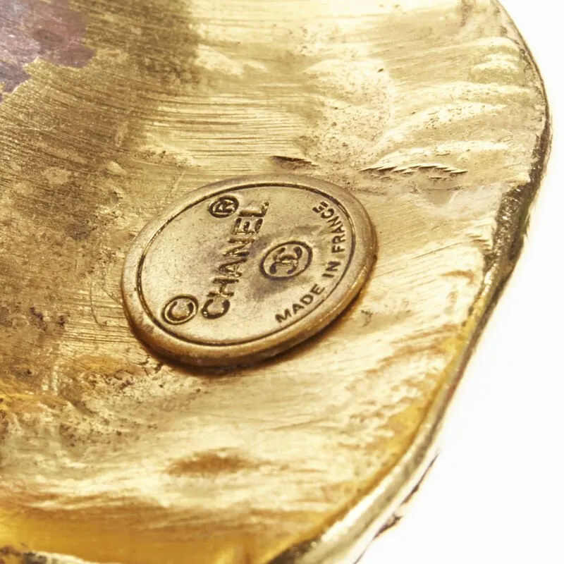 Chanel Etruscan Ornate Gold Cuff Gold Metal Very good - Inside View