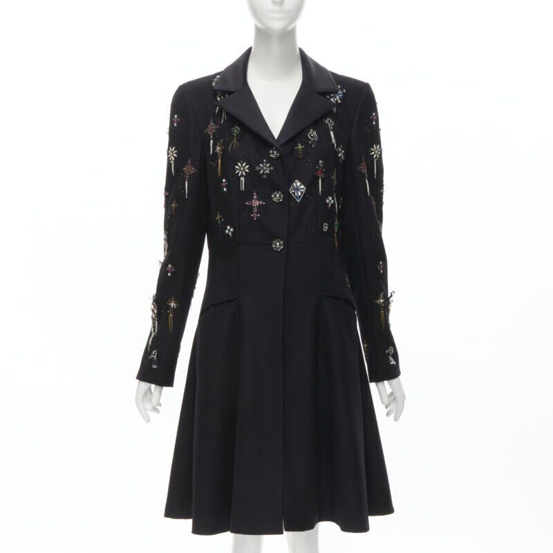 Chanel Black Punk Cashmere Coat