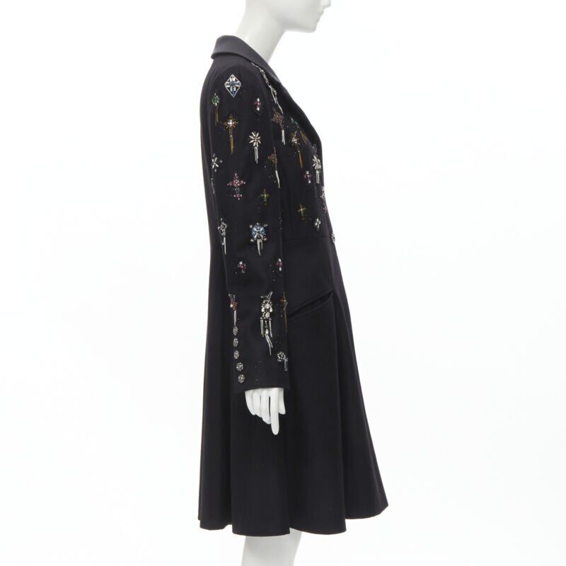 Chanel Black Punk Cashmere Coat - 4