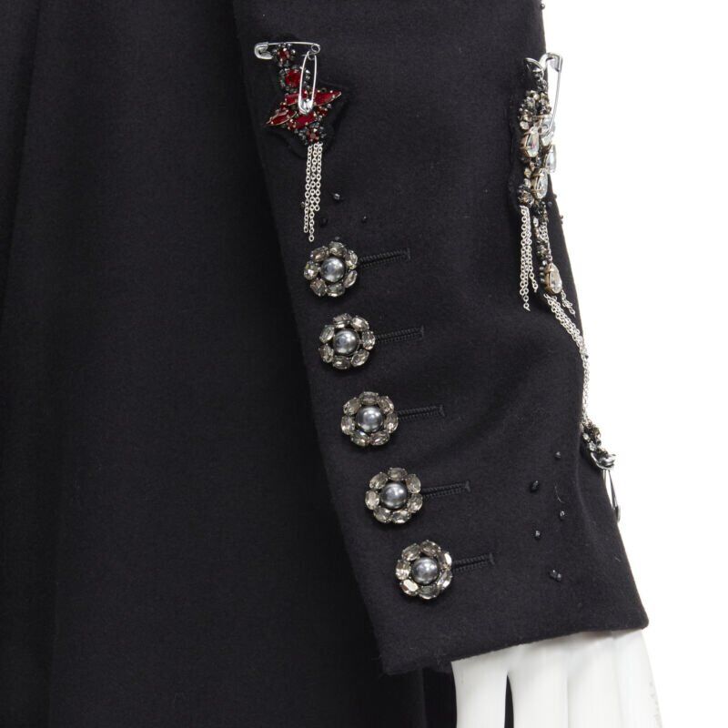 Chanel Black Punk Cashmere Coat - Detail 2