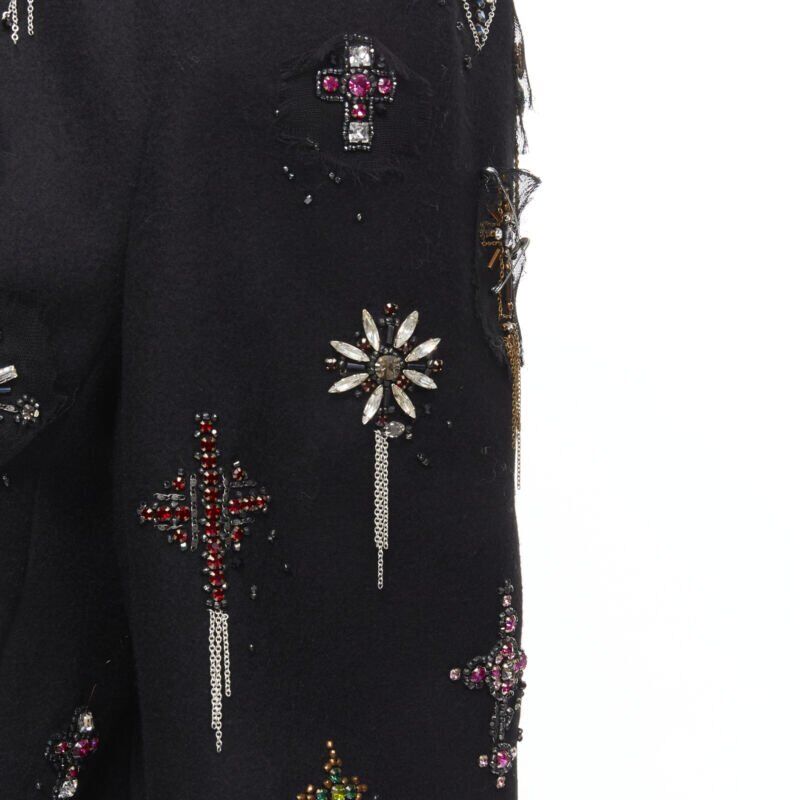 Chanel Black Punk Cashmere Coat - Image 11