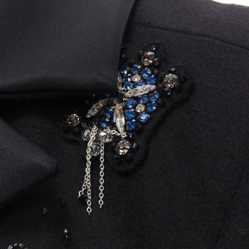 Chanel Black Punk Cashmere Coat - Image 12