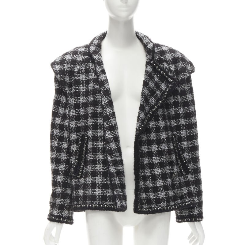 Chanel Fantasy Tweed Check Jacket - Image 6