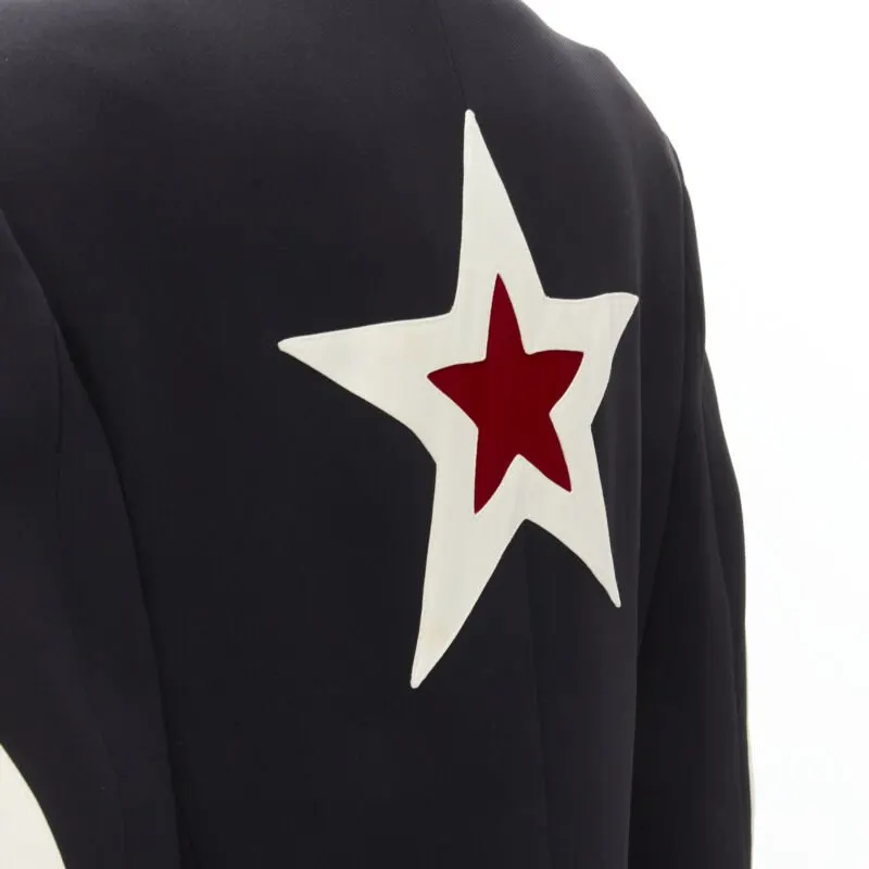 Moschino Star Bullseye Blazer Black Polyester Never worn - Back View