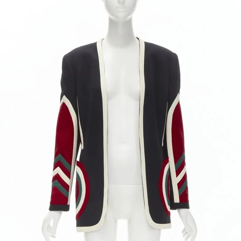 Moschino Star Bullseye Blazer Black Polyester Never worn - Inside View