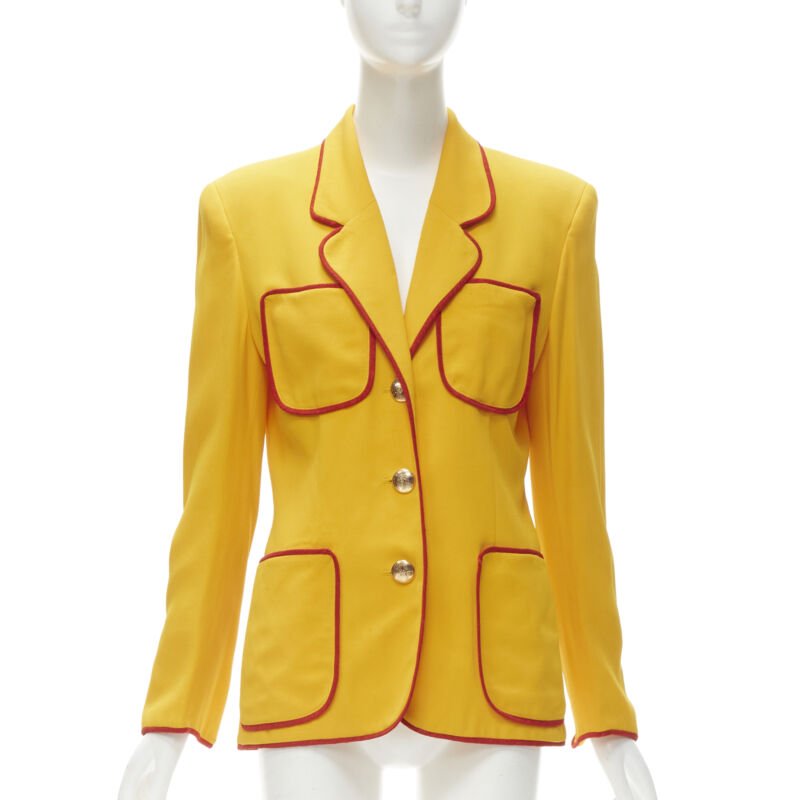 Moschino Yellow Trim Blazer