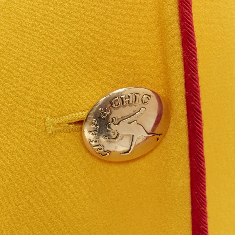 Moschino Yellow Trim Blazer Yellow Polyester Never worn - Back View