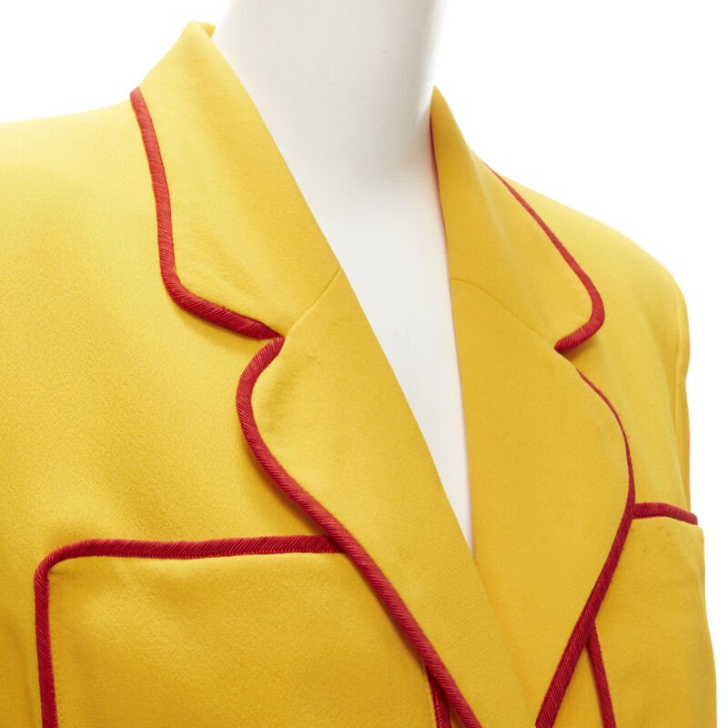 Moschino Yellow Trim Blazer - Image 10