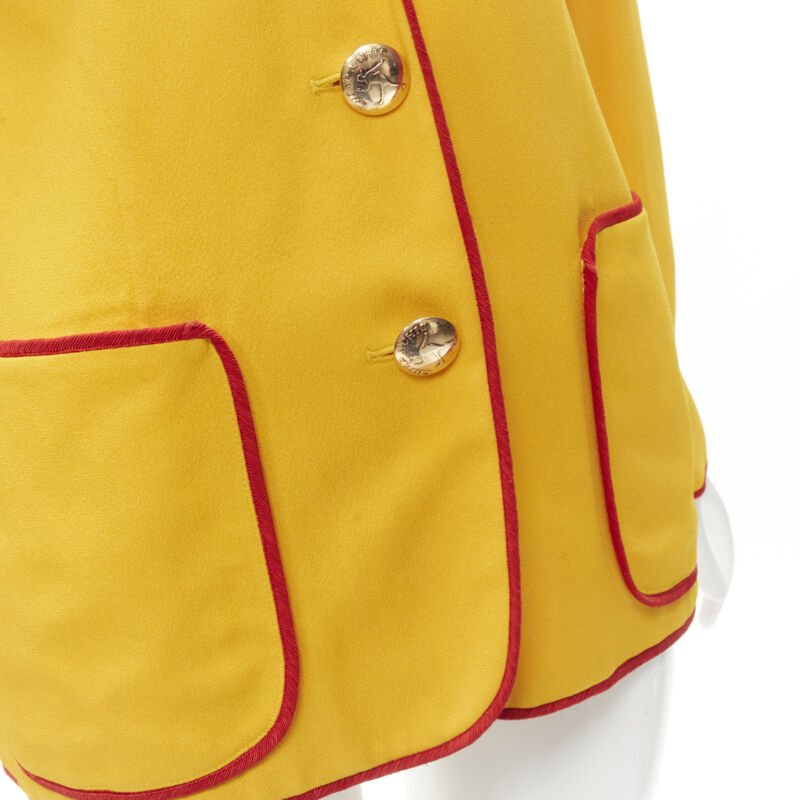 Moschino Yellow Trim Blazer - Image 11