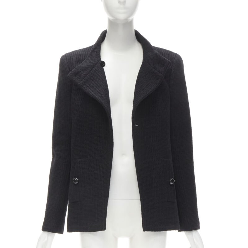 Chanel Black Lattice Wrap Jacket - Image 6