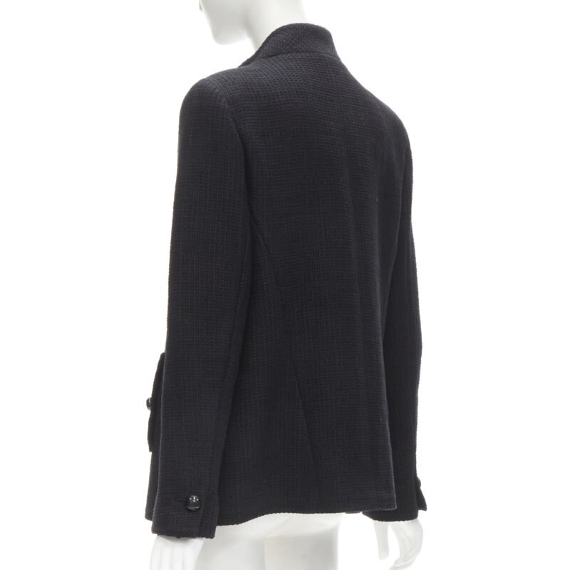 Chanel Black Lattice Wrap Jacket - Detail 2