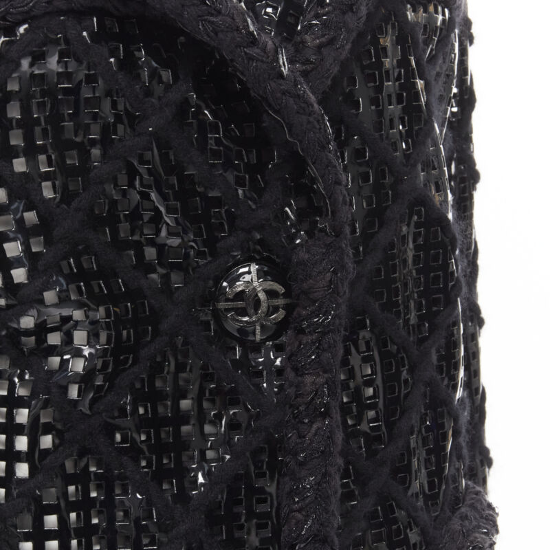 Chanel PVC Braided Tweed Jacket - Back view