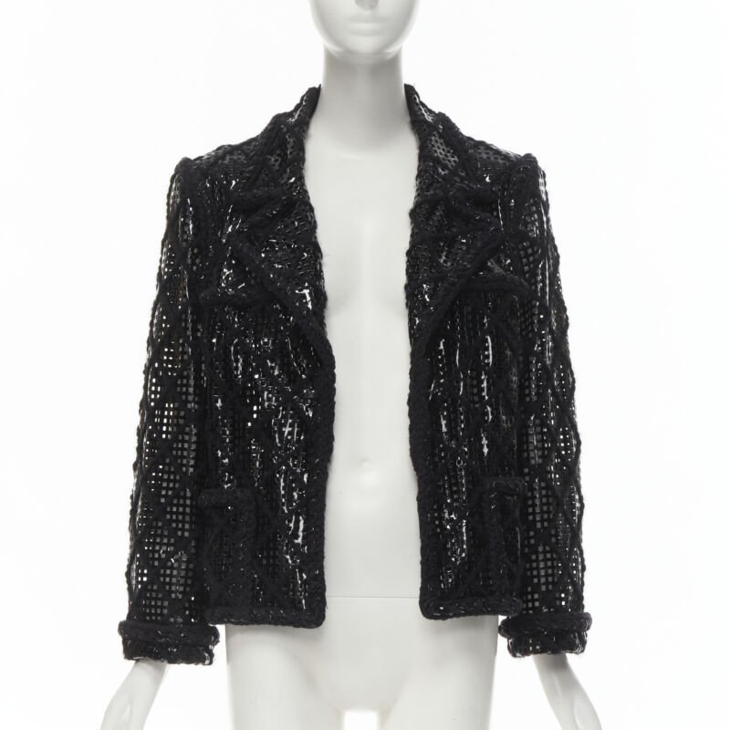 Chanel PVC Braided Tweed Jacket - Image 6