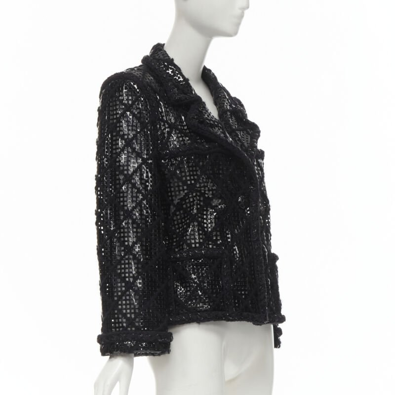 Chanel PVC Braided Tweed Jacket - 4