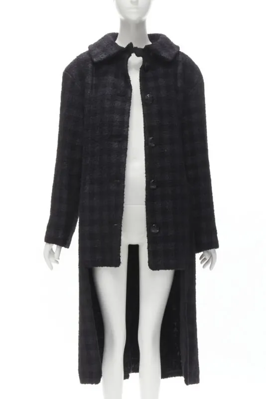 Chanel Black Lurex Tweed Coat Black Wool Never worn - Inside View