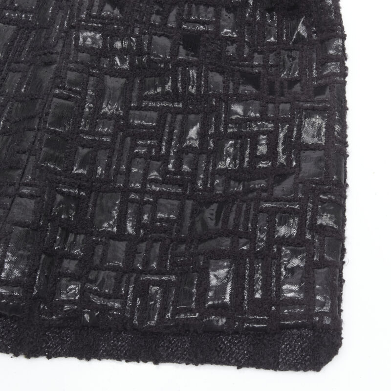 Chanel Black Lurex Tweed Coat - Image 13