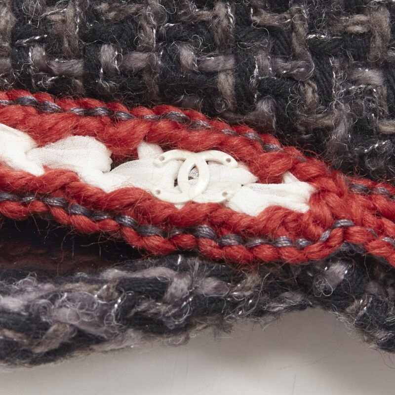 Chanel Grey Tweed Sailor Hat - Detail 2