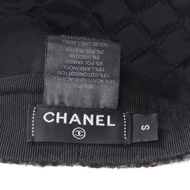 Chanel Grey Tweed Sailor Hat - Image 10