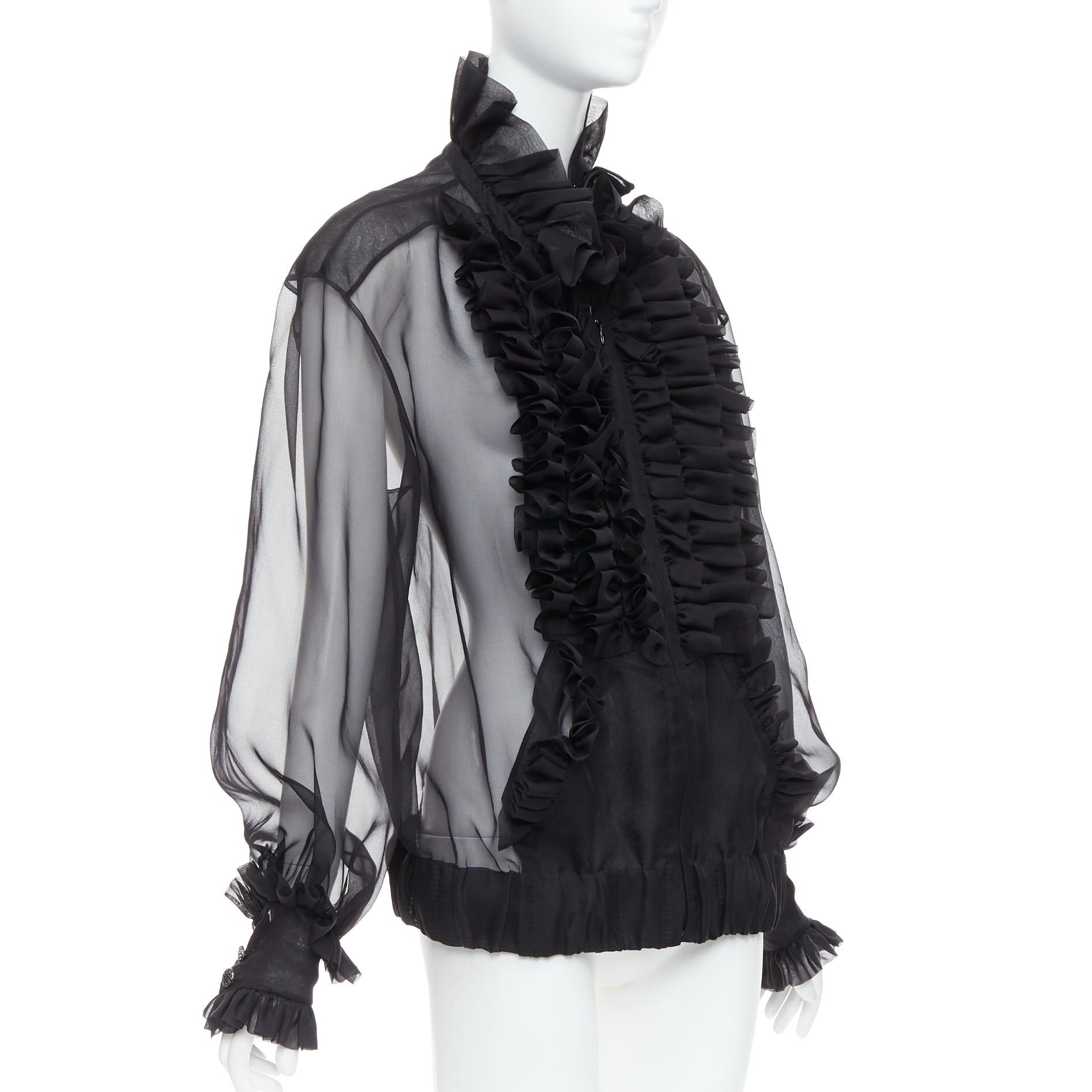 Chanel Sheer Silk Victorian Jacket - 4