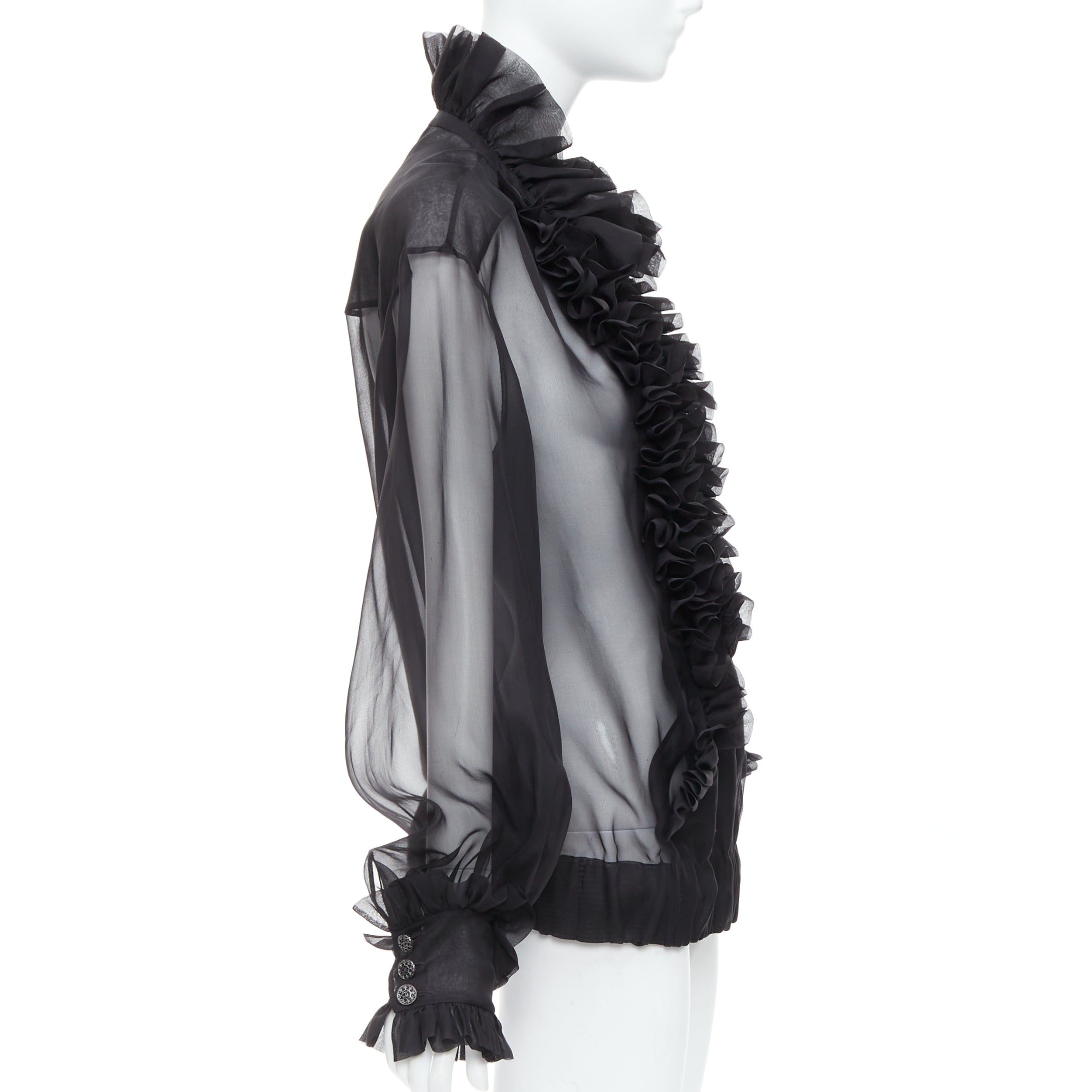 Chanel Sheer Silk Victorian Jacket - Side view